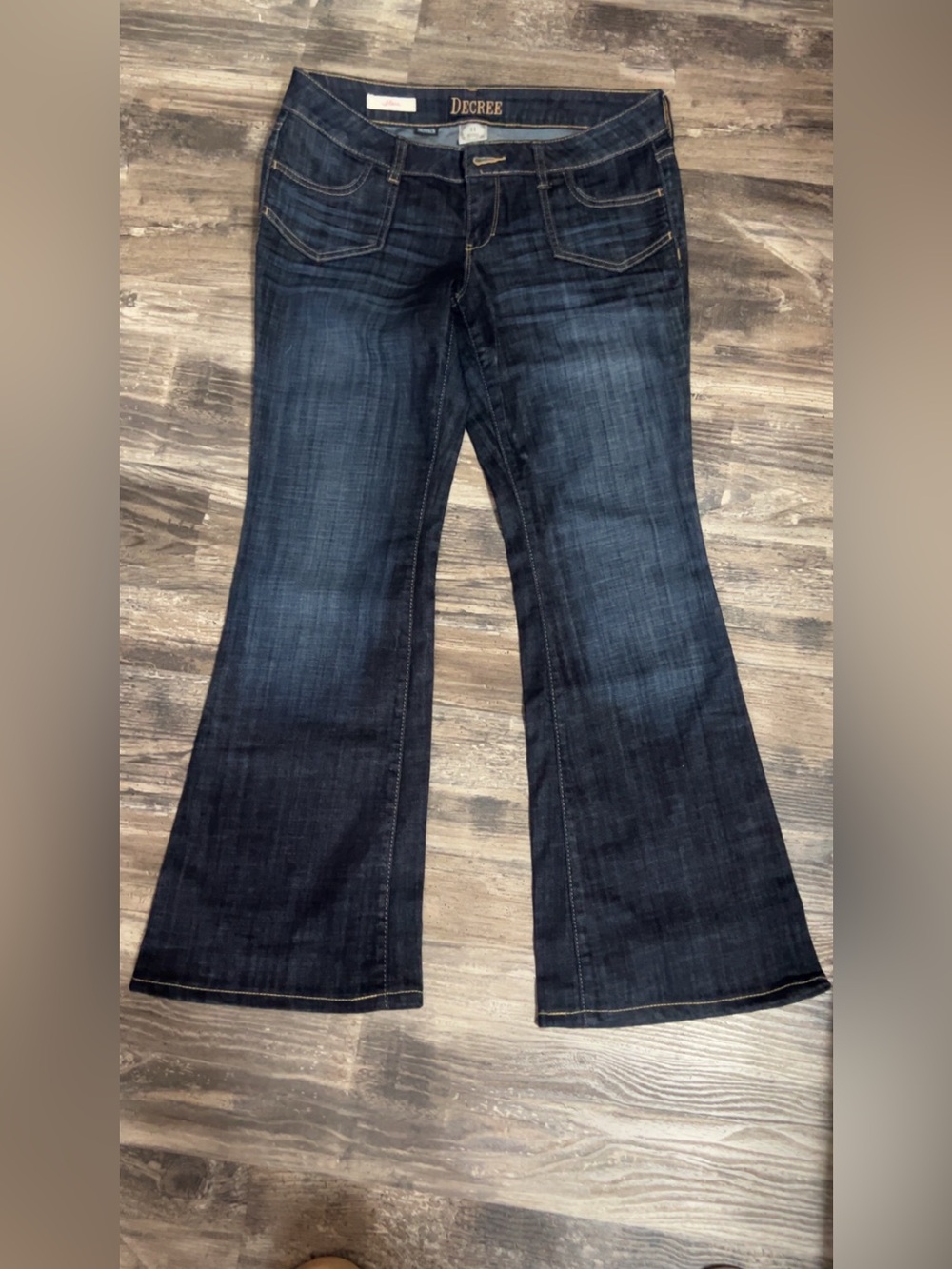 Decree Dark Blue Flare Jeans
